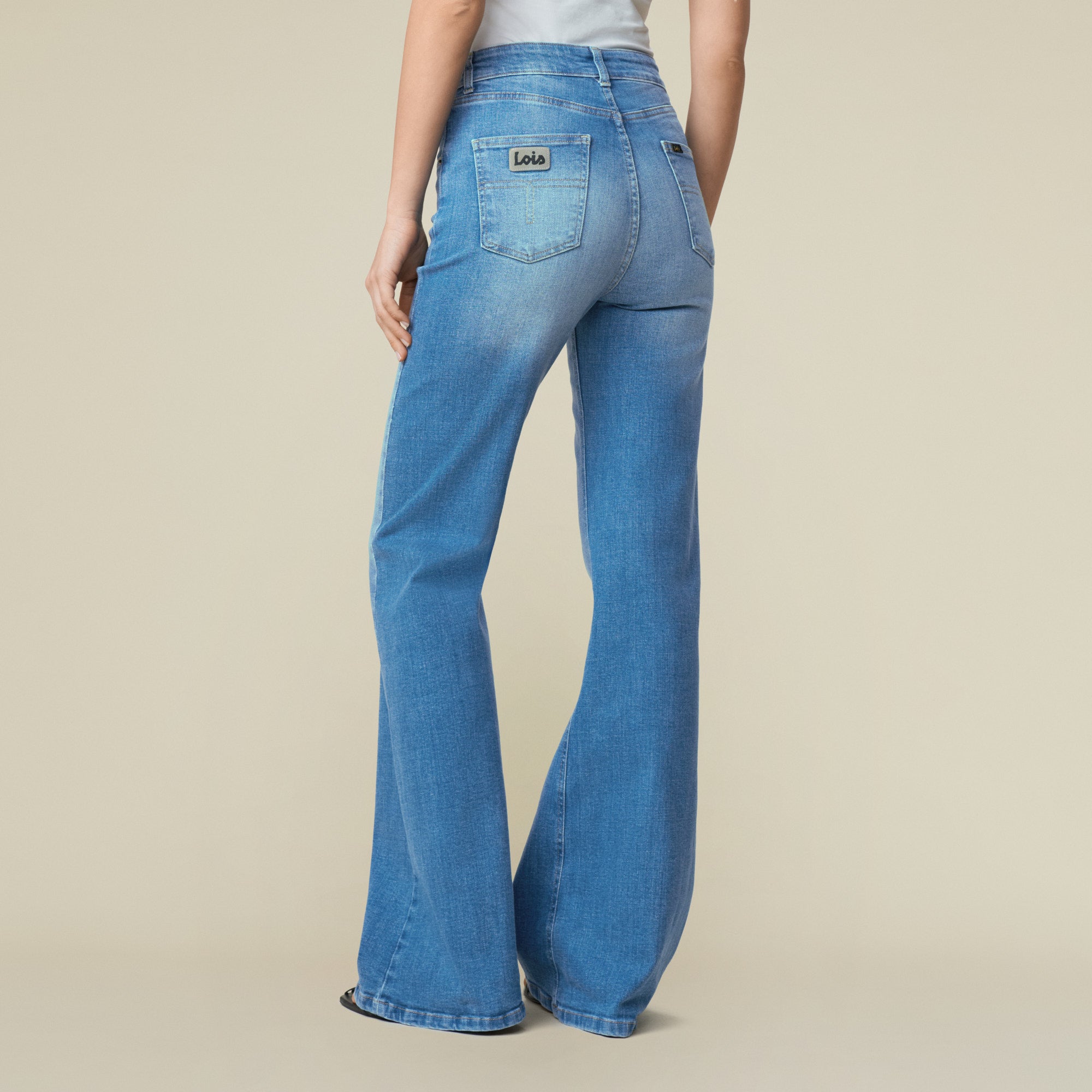 デニム・ジーパン LOIS JEANS SS25 Stretch denim Palas jeans (31507568 34) Palas Angel Saltwater - High Rise Flare | Lois Jeans