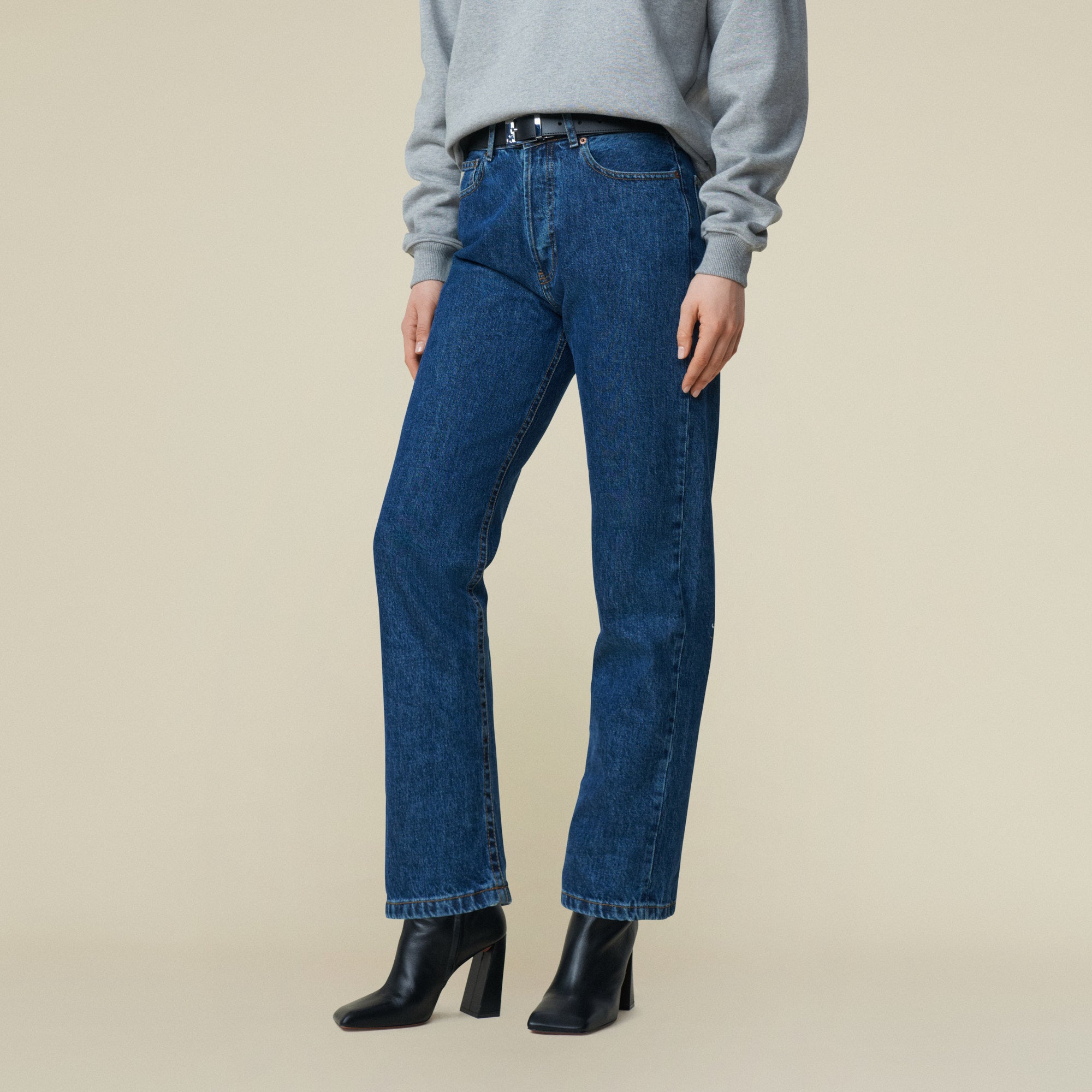 Dana Jackson Dark Piedra - Mid Rise Straight Fit | Lois