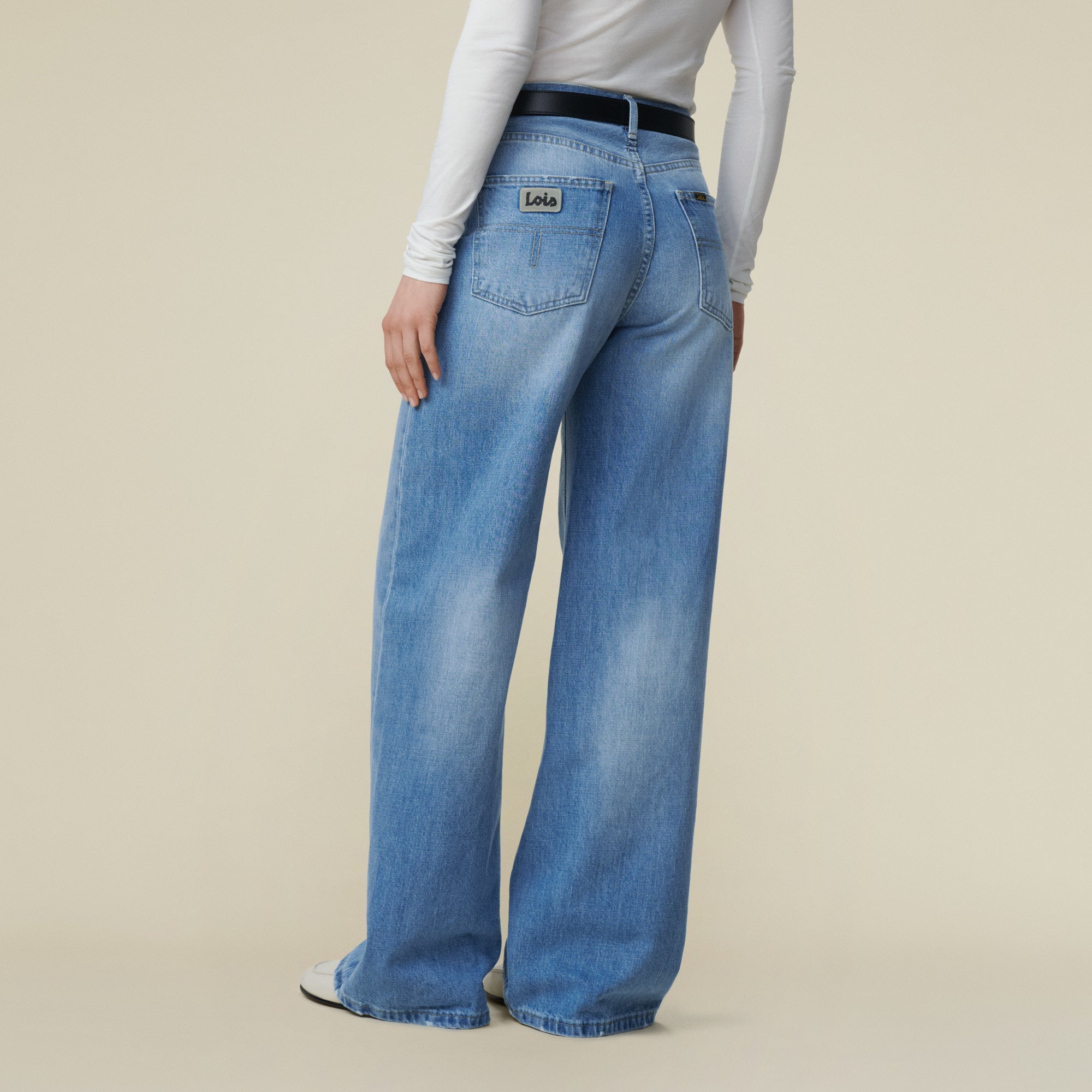 デニム・ジーパン LOIS JEANS LOIS JEANS Jeans (2782 6797MILLER PALE STONE) Skater Loose Miller Pale - Low Rise Wide Fit | Lois Jeans