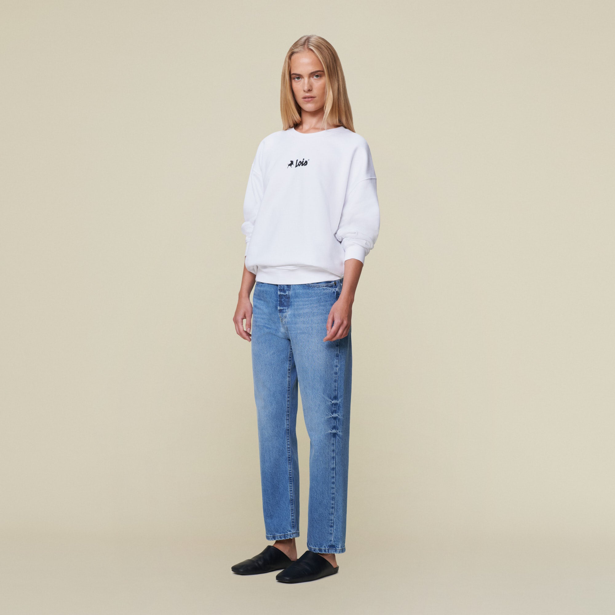 デニム・ジーパン LOIS JEANS LOIS JEANS Jeans (2666 7572CLIPPED SUMMER STONE) Dana Jackson Clipped - Mid Rise Straight Fit | Lois Jeans