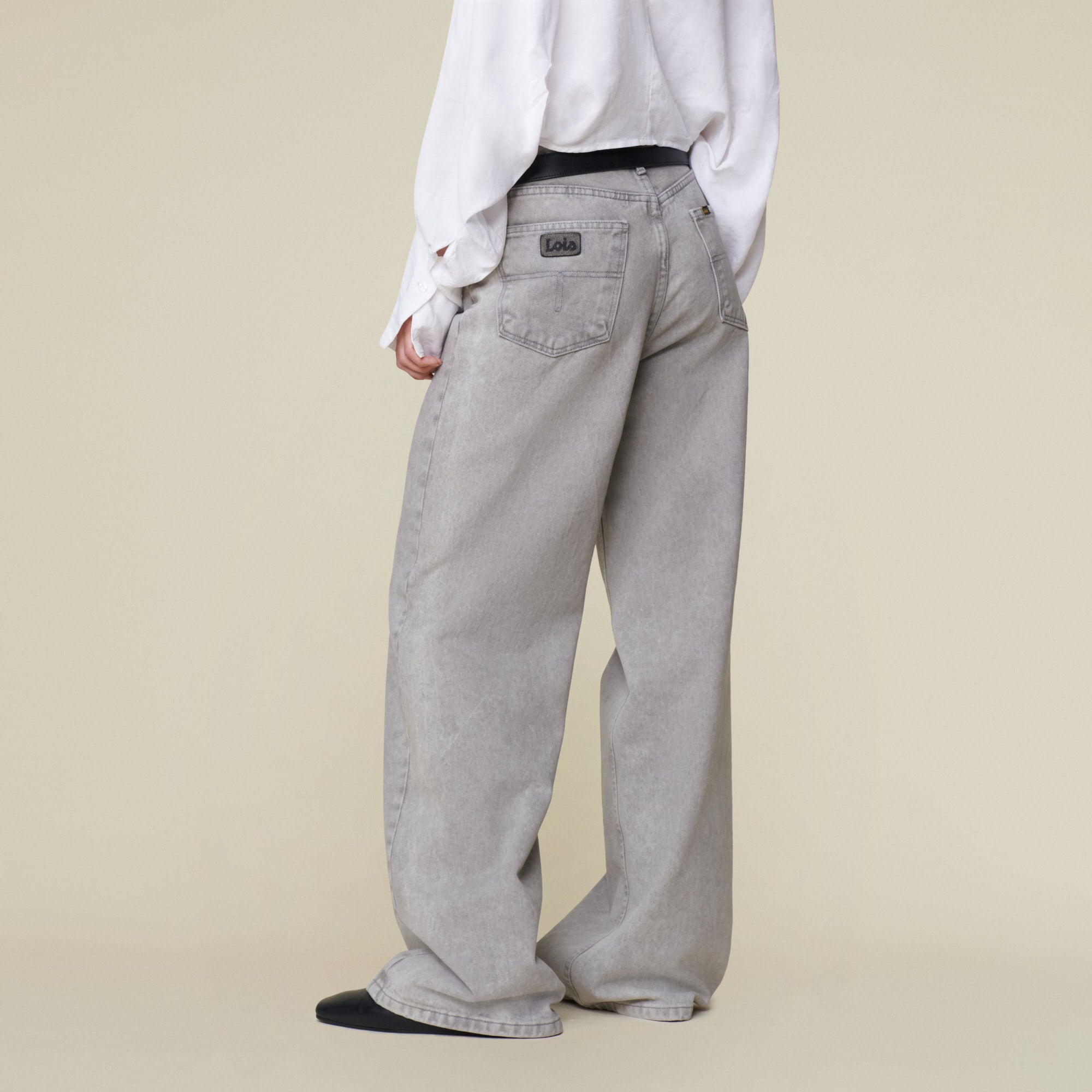 デニム・ジーパン LOIS JEANS (27827574 L34) Skater Loose Mad Smoothic Glaced - Low Rise Wide Fit | Lois