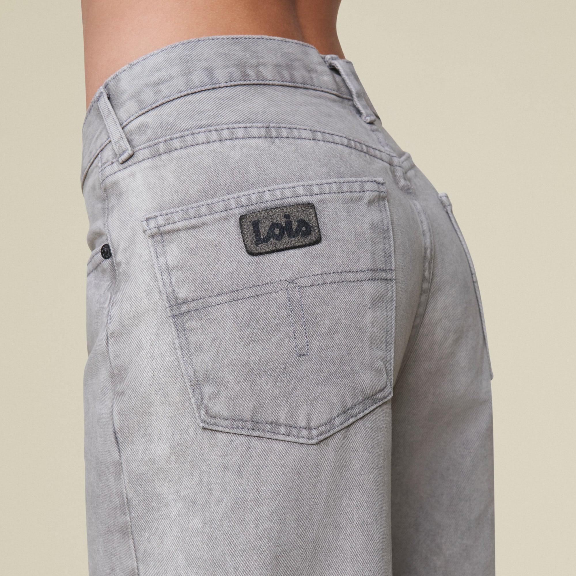 デニム・ジーパン LOIS JEANS (27827574 L34) Skater Loose Jackson Dirty Vintage - Low Rise Wide Fit