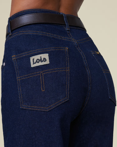 Jeans Vintage LOIS Straight Bleu Stretch Taille 26 - Neuf Avec étiquettes, Coupe Slim Droit
