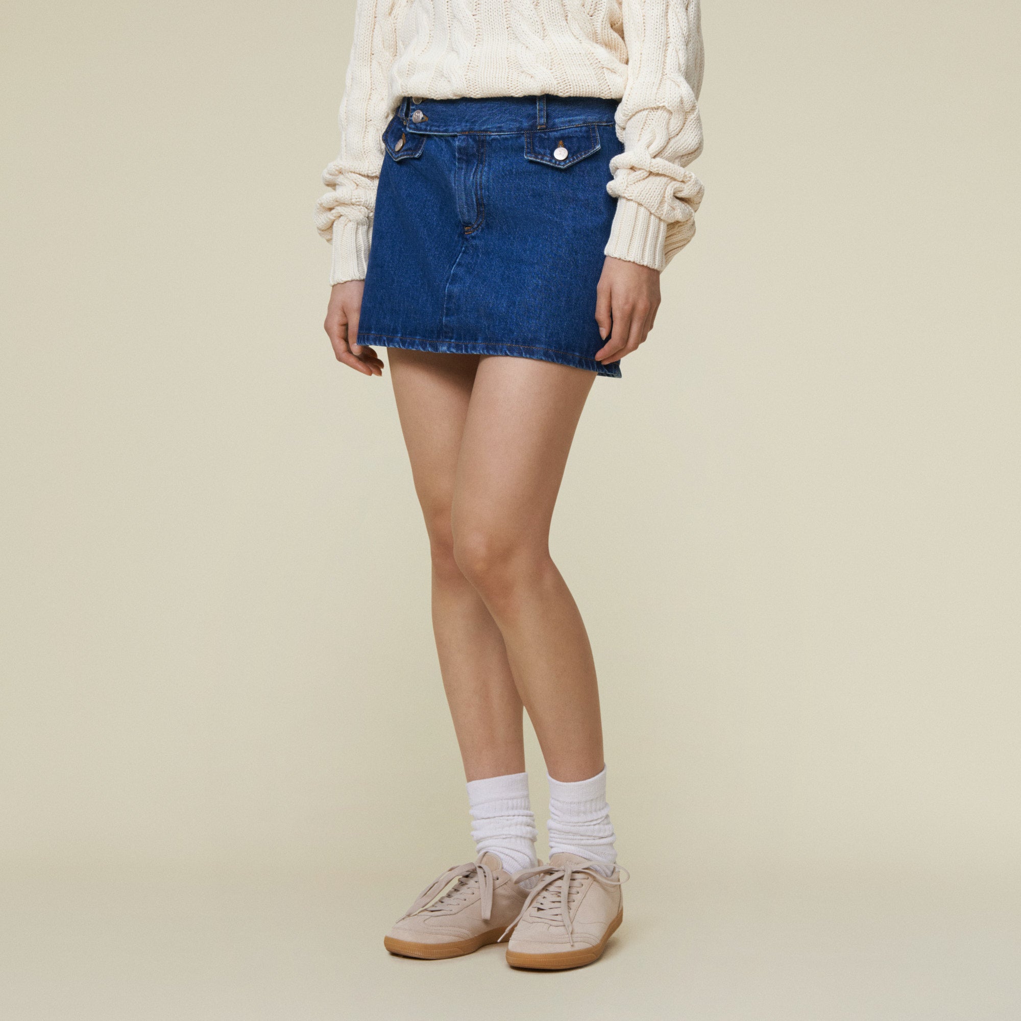 【U LAN】stone washing pocket miniskirt Union Denim Carpenter Skirt in Stonewash Blue | Vans