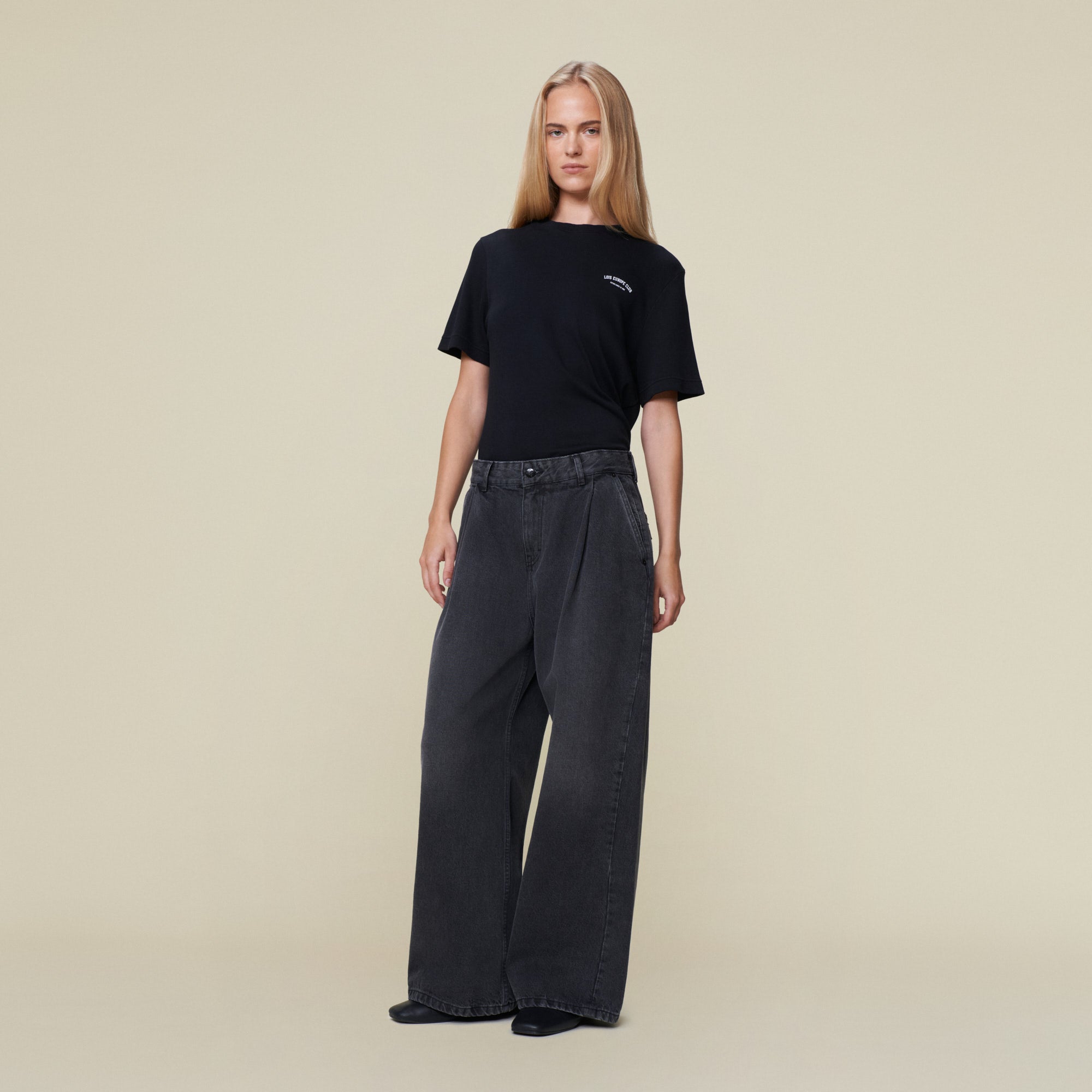 jent louis Side Line Tucked Pants ブラック M jent louis Side Line Tucked Pants ブラック M