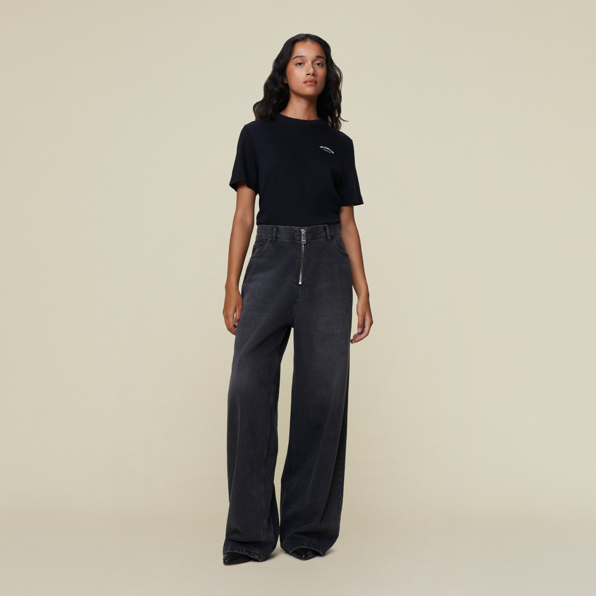Akira Main Black Darkness - Low Rise Wide Fit | Lois Jeans