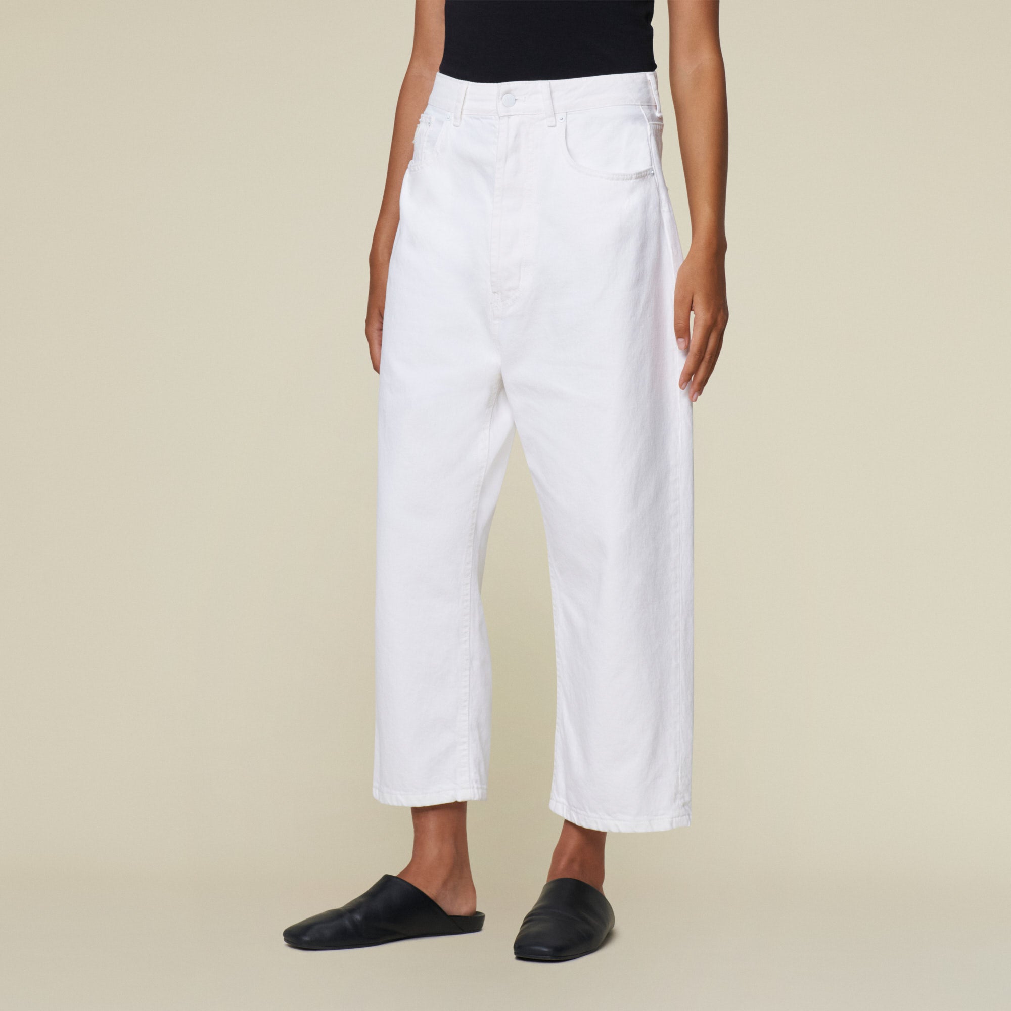 Bruna Otawa White - High Rise Barrel Fit | Lois Jeans