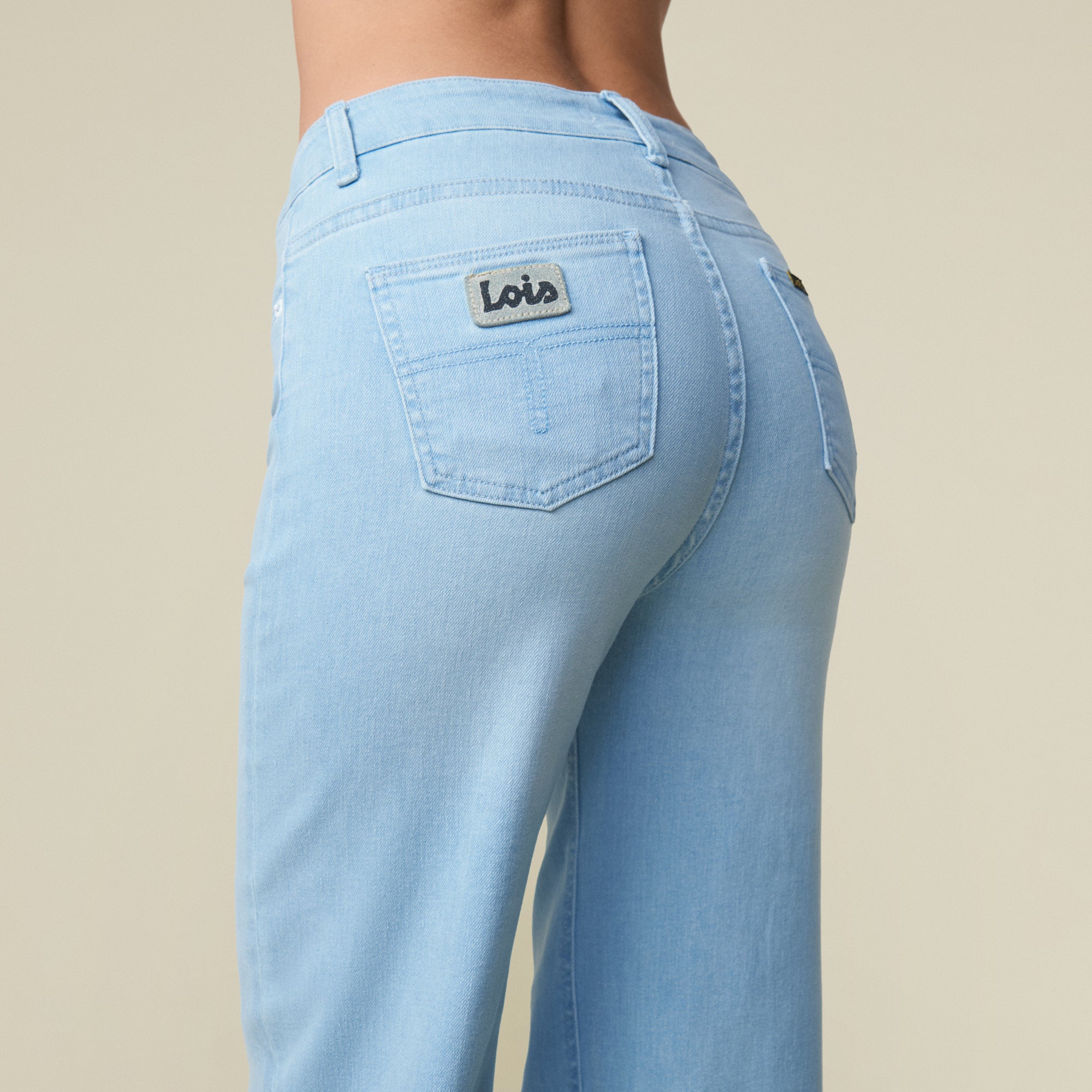 ★codegraphy★ Summer Light Denim Pants Sky Blue CBDUUDP002S 8seconds Semi Wide Denim Pants Sky Blue | Wide for Women